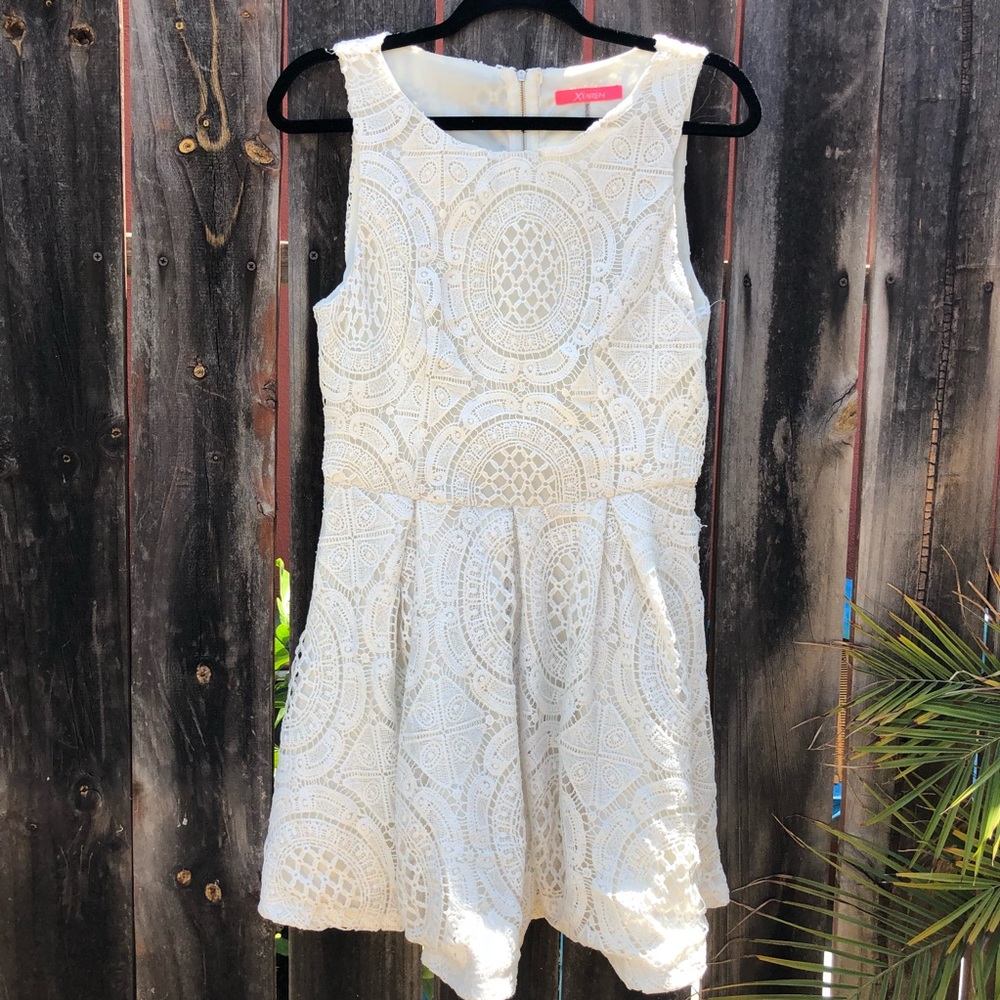 💐PRICE DROP 💐 Crochet Cream A-Line Dress 👗